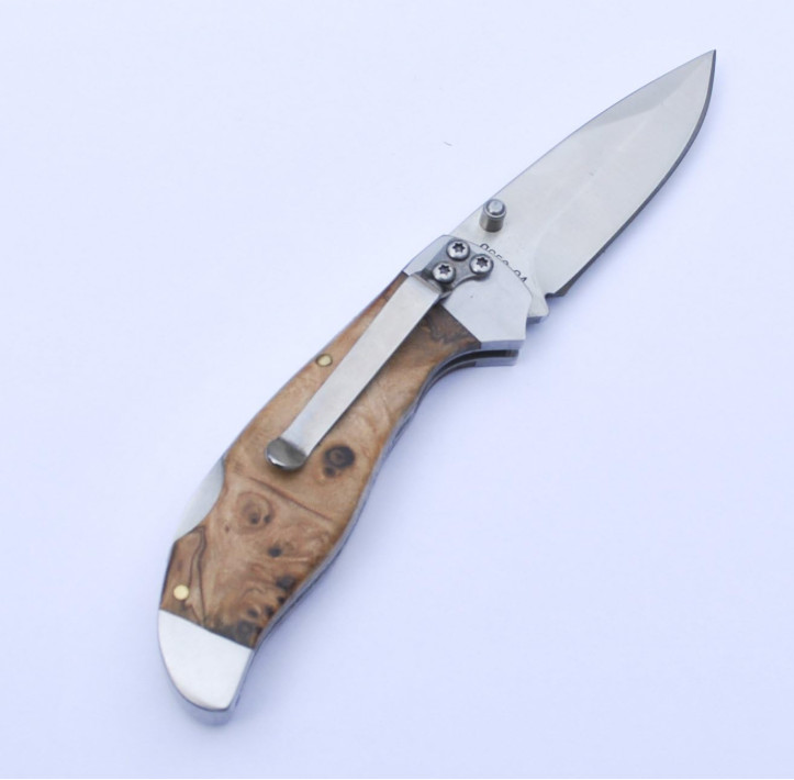 Greenlee 0652-24 Wood Drop Point Pocket Knife Natural Wood gallery